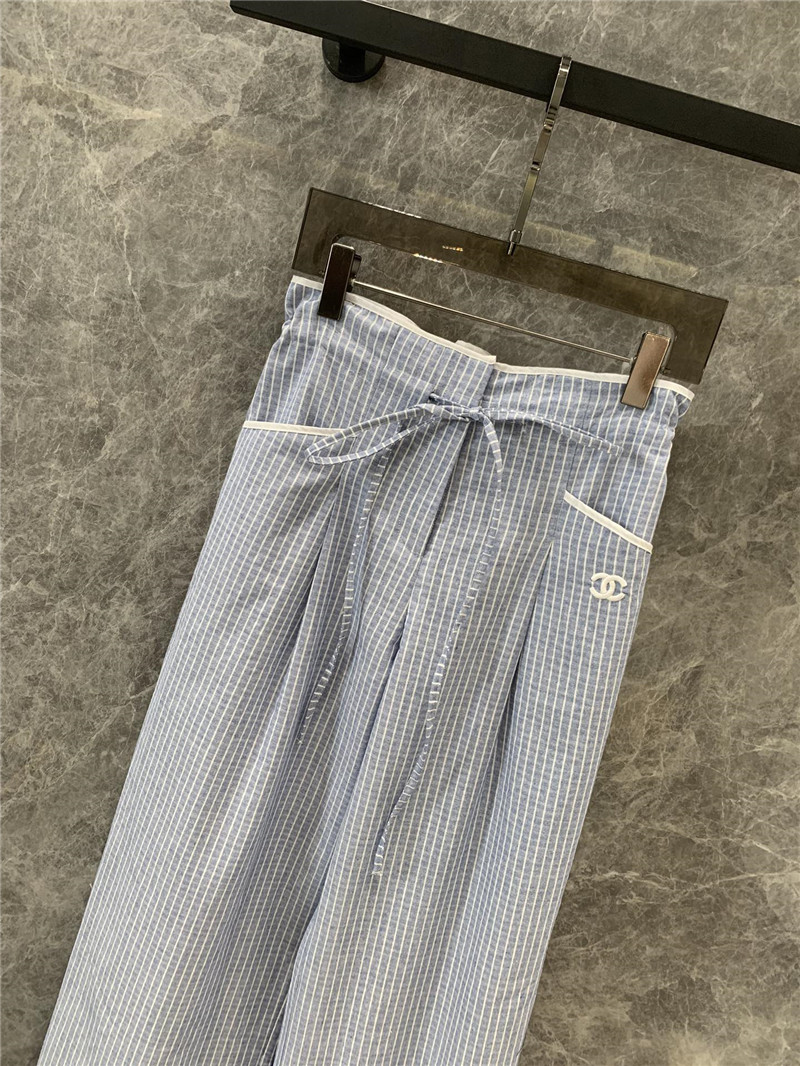 Ch**el striped casual trousers replica d&g clothing
