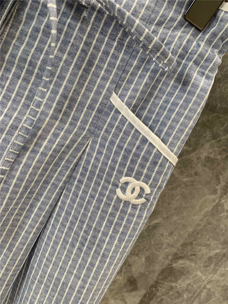 Ch**el striped casual trousers replica d&g clothing