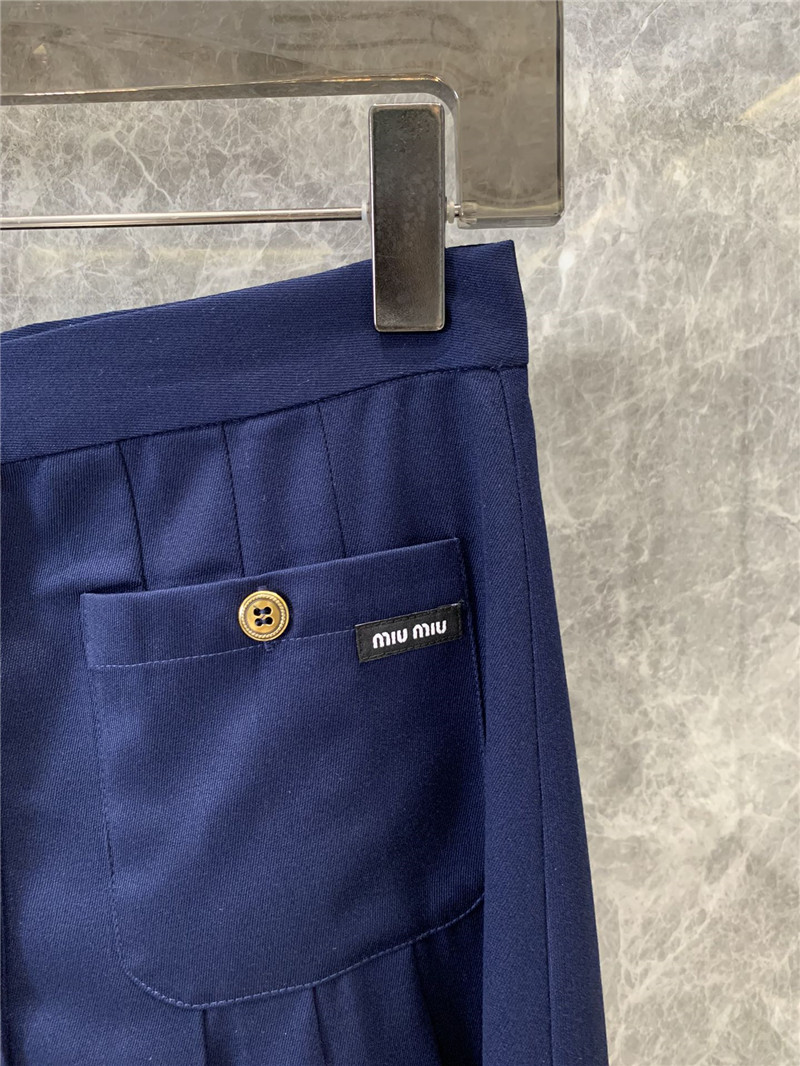 M1um1u logo pleated midi skirt replicas clothes