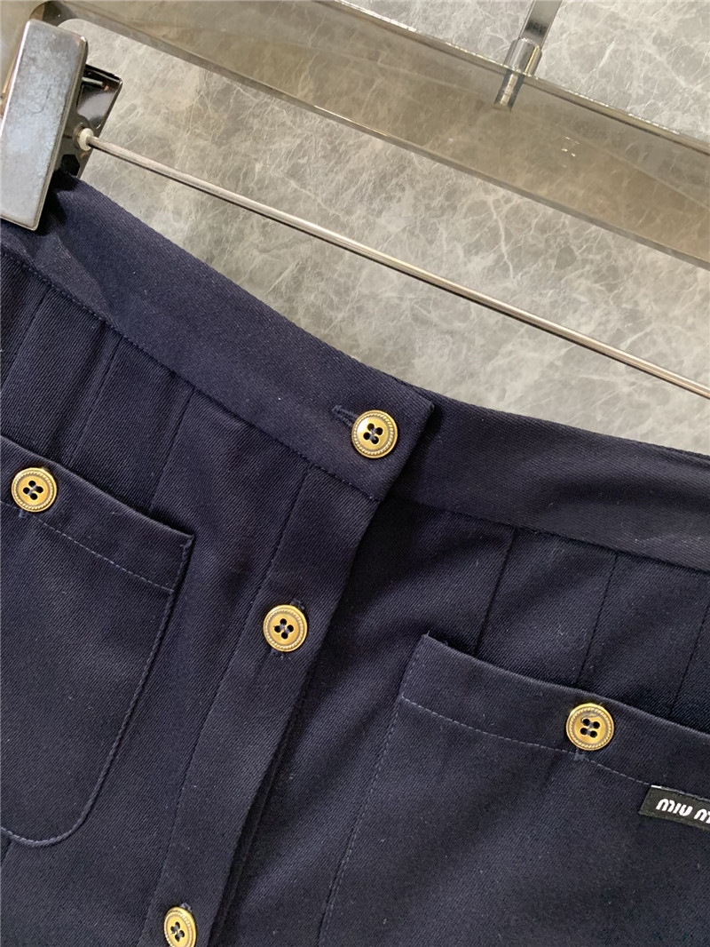 M1um1u logo pleated midi skirt replicas clothes