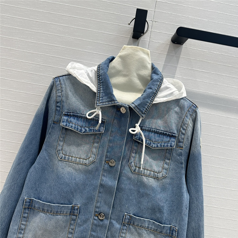 Moncler vintage blue washed denim jacket replica designer clothes