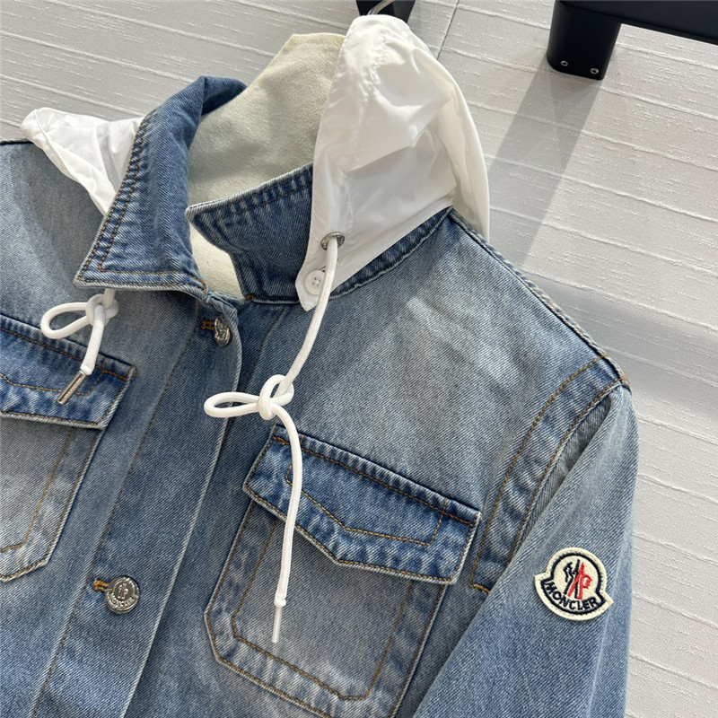 Moncler vintage blue washed denim jacket replica designer clothes