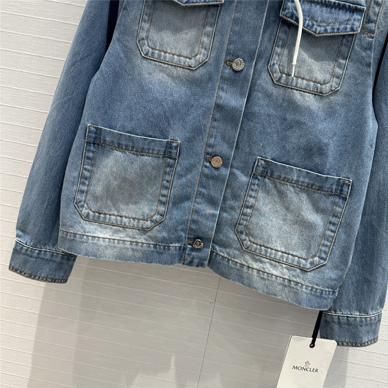 Moncler vintage blue washed denim jacket replica designer clothes
