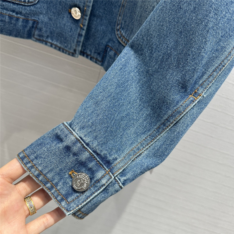 Moncler vintage washed denim jacket replica d&g clothing