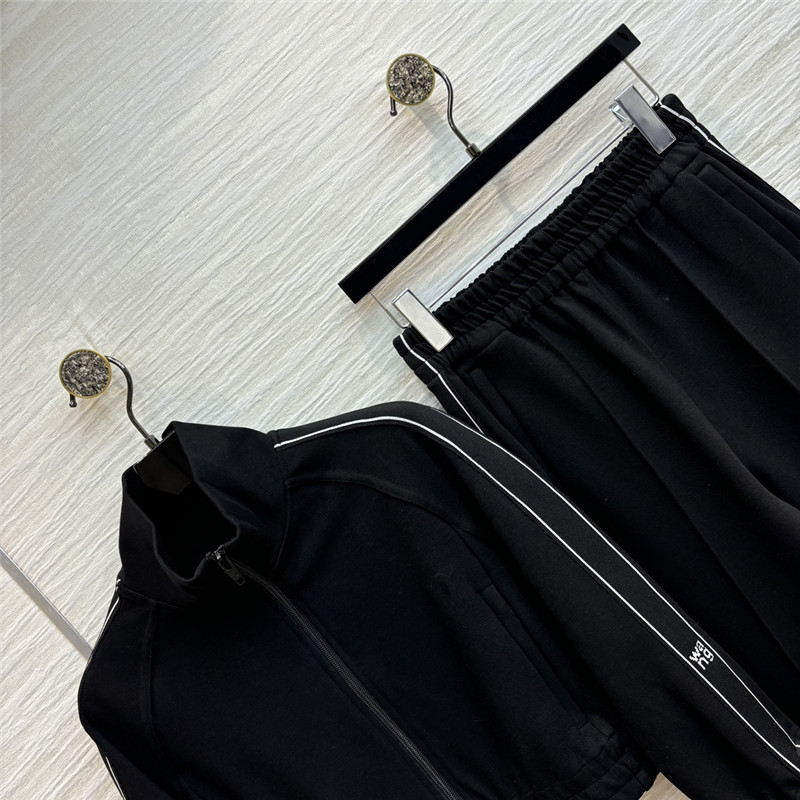 A1exa*der wang zipper sweatshirt + wide-leg pants set