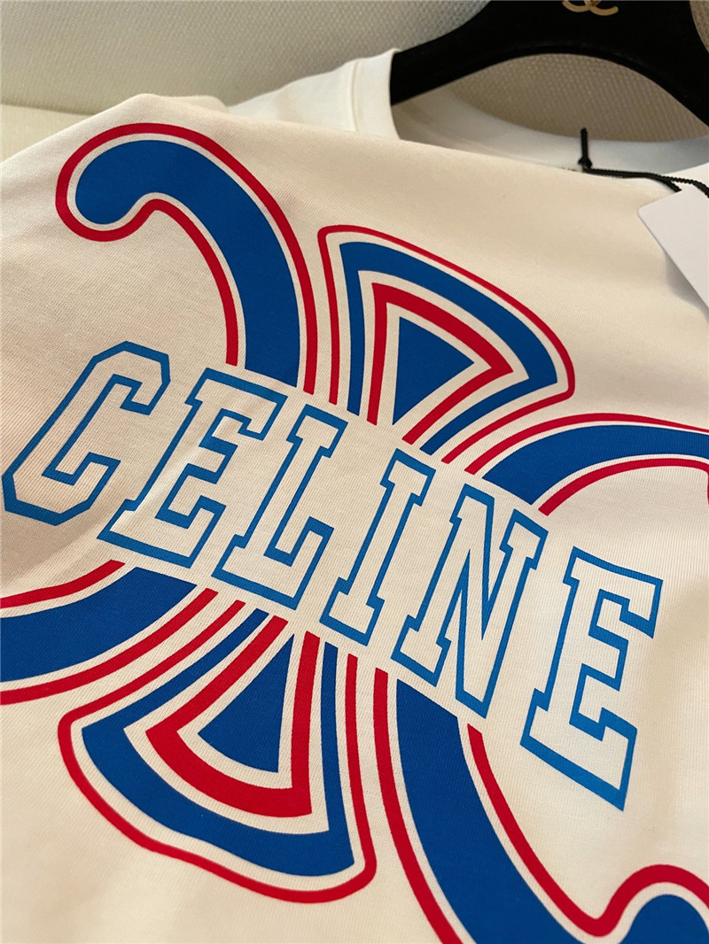 Ce1i*e triumph iconic print short-sleeved replica clothes