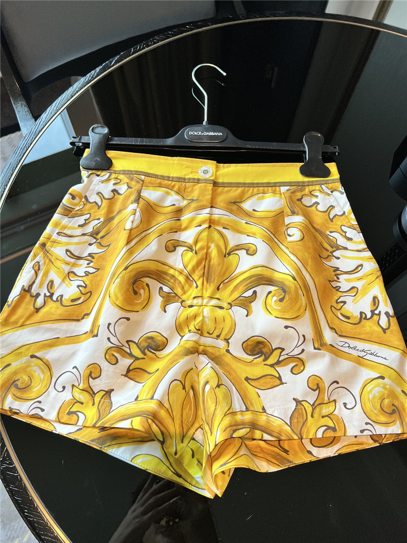Dolce & Gabbana Majolica-print Cotton Shorts