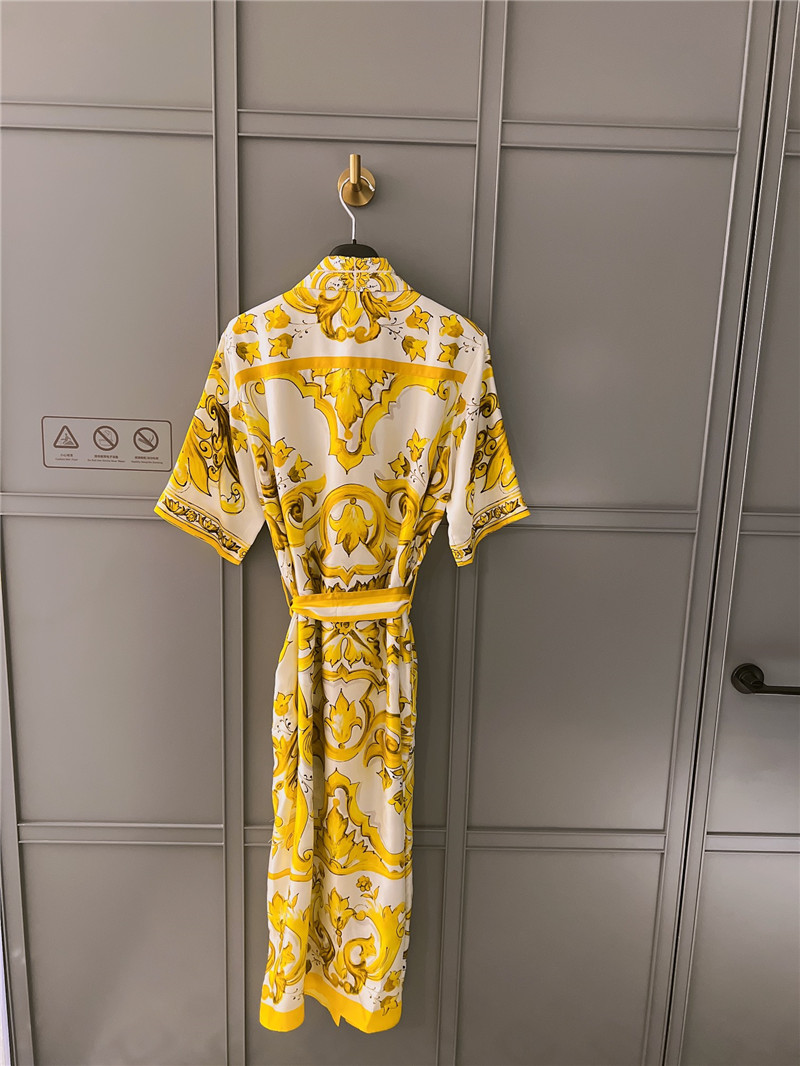 Dolce & Gabbana d&g silk positioning print dress replica clothes
