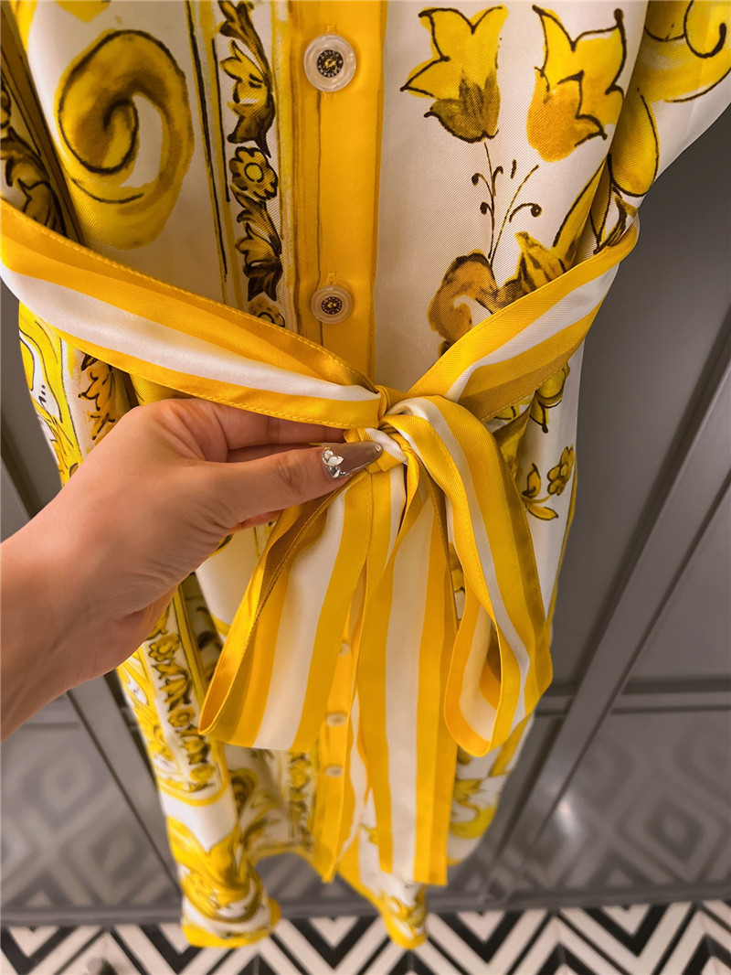 Dolce & Gabbana d&g silk positioning print dress replica clothes