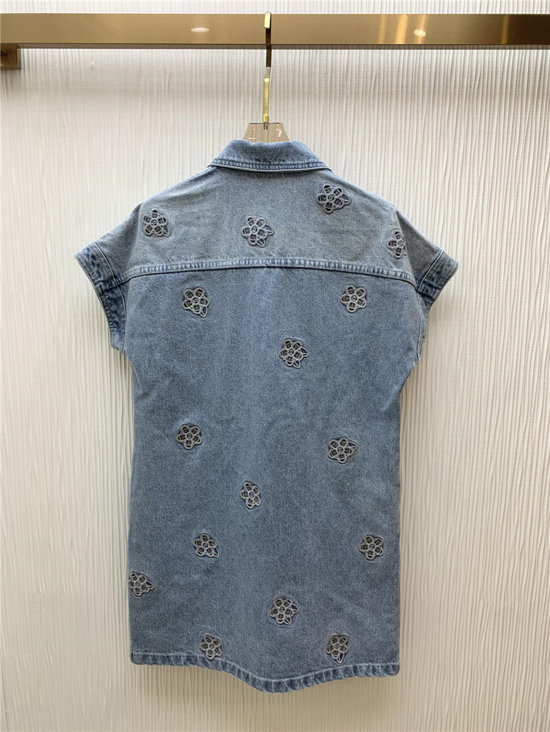 Ch**el embroidered hollow dress replica clothes