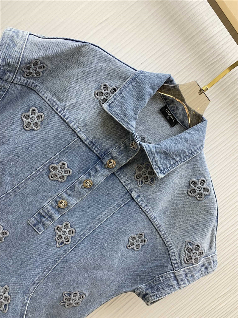 Ch**el embroidered hollow dress replica clothes