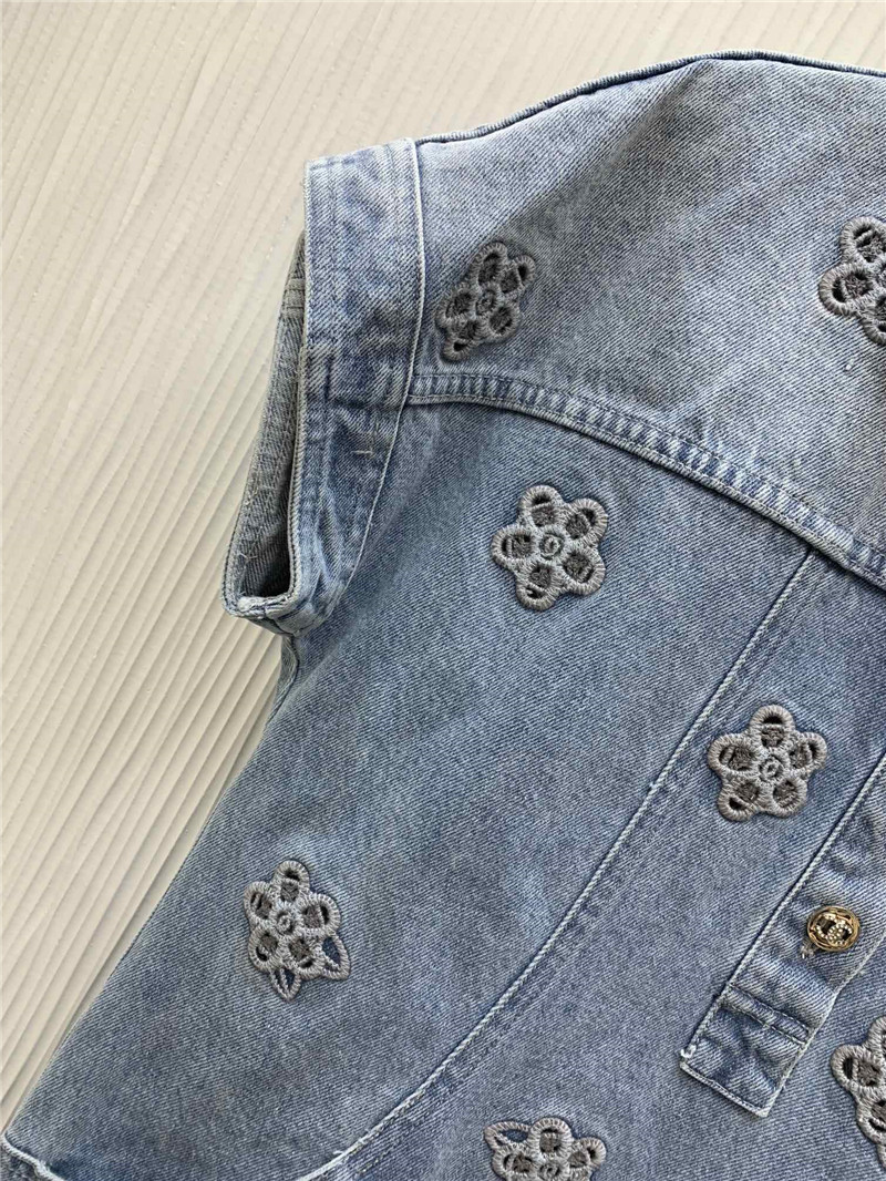 Ch**el embroidered hollow dress replica clothes