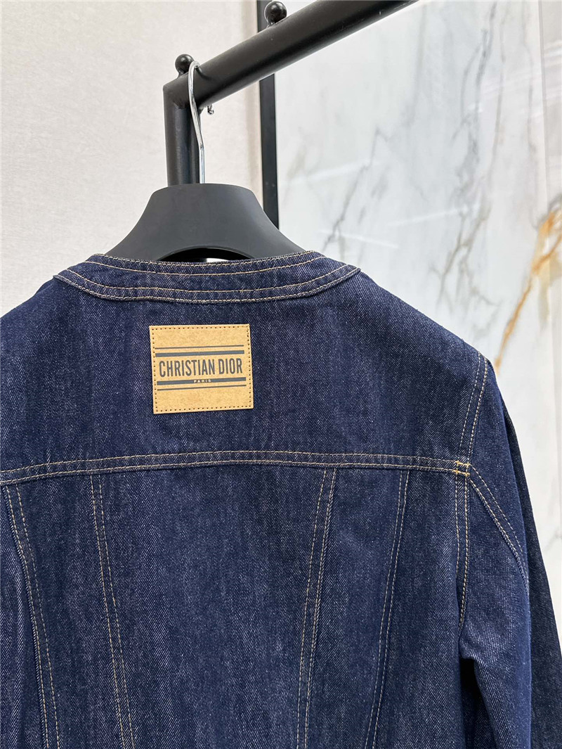 D10r waist round neck denim jacket replica designer clothes
