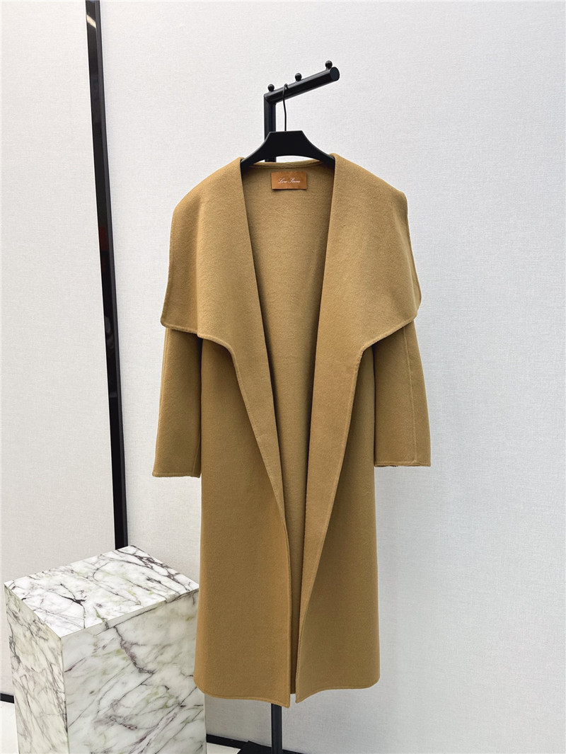 L0r0 P1ana lapel robe design wool coat replica clothes