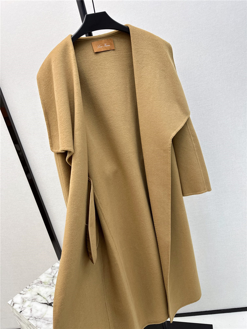 L0r0 P1ana lapel robe design wool coat replica clothes