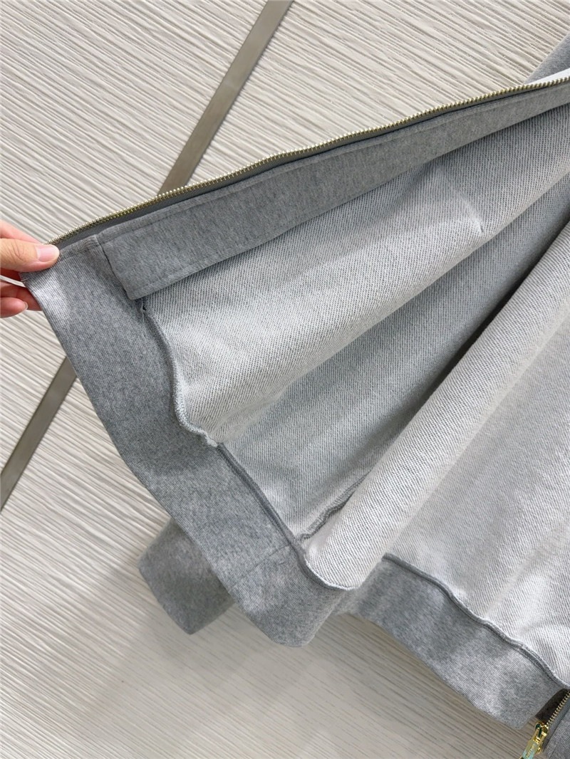 M1um1u patch embroidered logo sweatshirt replicas clothes