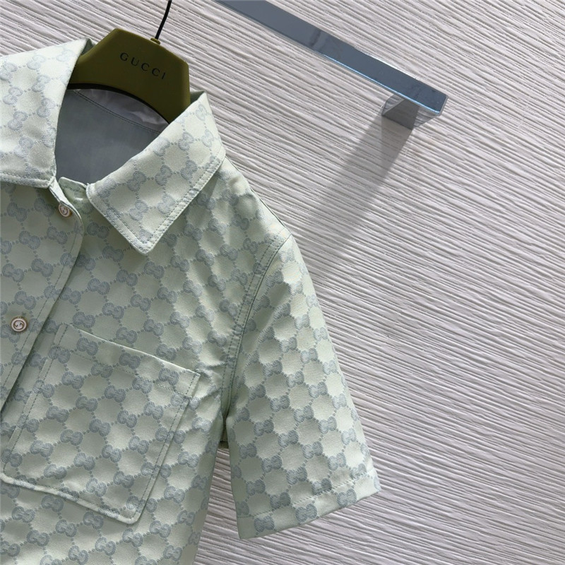 Gvc*1 jacquard fabric short-sleeved top replica d&g clothing