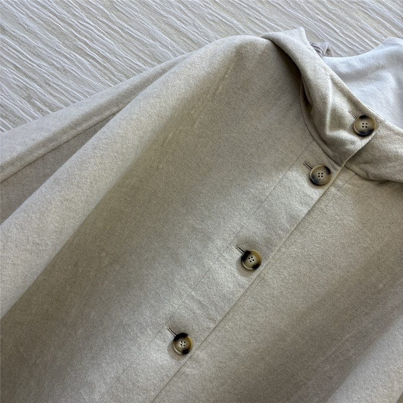 Vanitoo hooded short sheepskin cape coat replica clothes