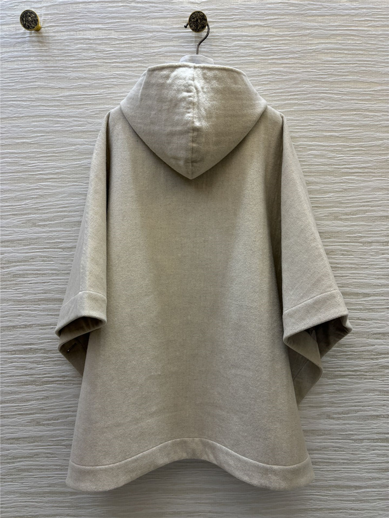 Vanitoo hooded short sheepskin cape coat replica clothes