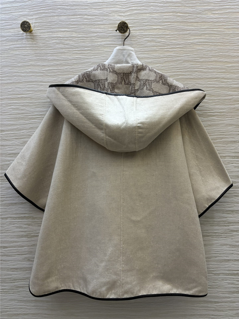 Vanitoo short sheepskin cape coat replica d&g clothing