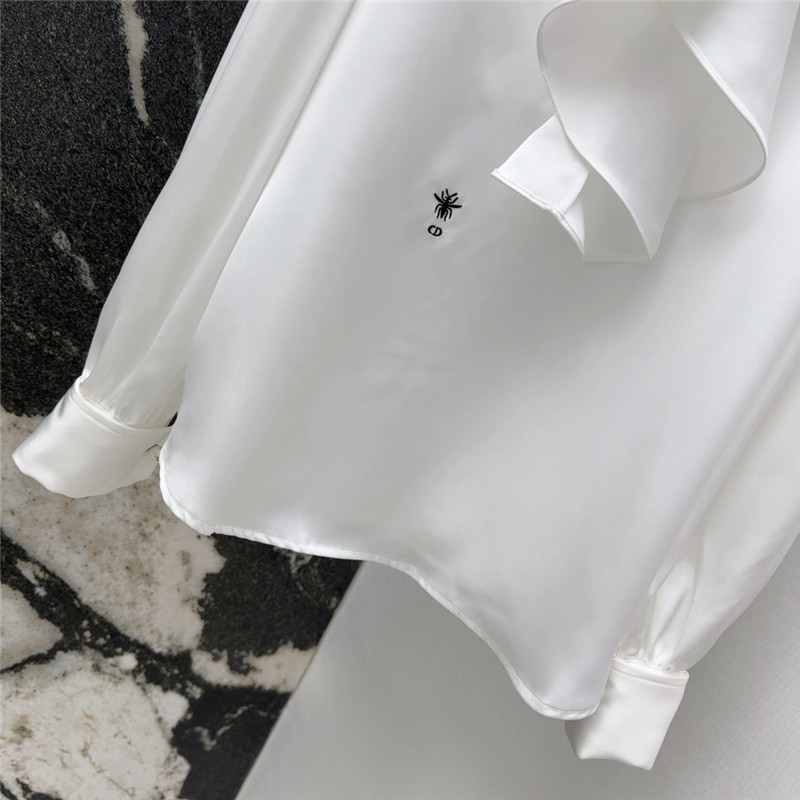 D10r pearl button ruffle shirt replica clothes