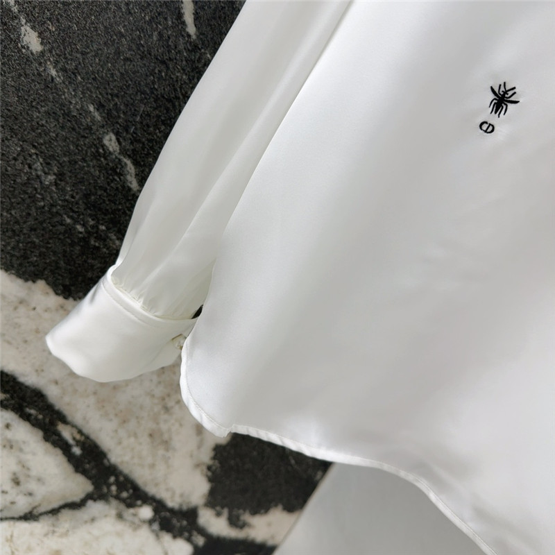 D10r pearl button ruffle shirt replica clothes