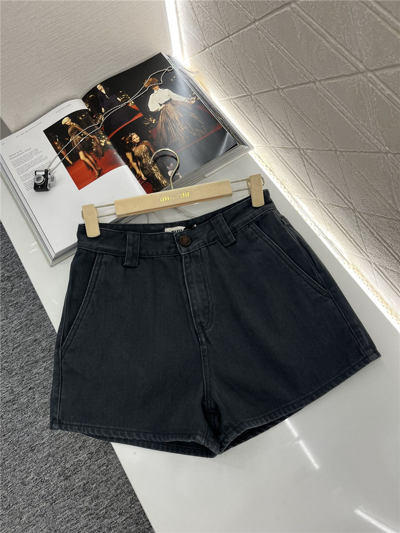 M1um1u washed denim shorts replica d&g clothing