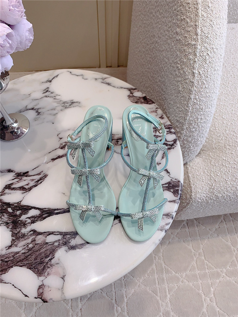 Rene Caovilla Jeweled Caterina Blue Sandals