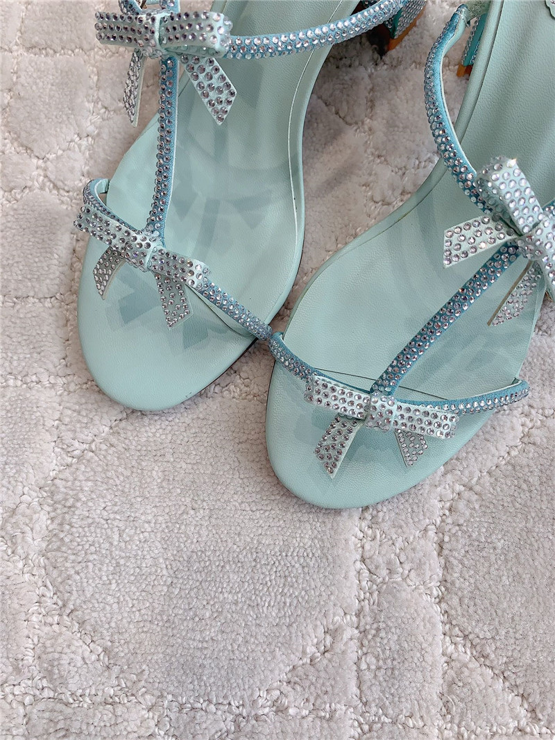 Rene Caovilla Jeweled Caterina Blue Sandals