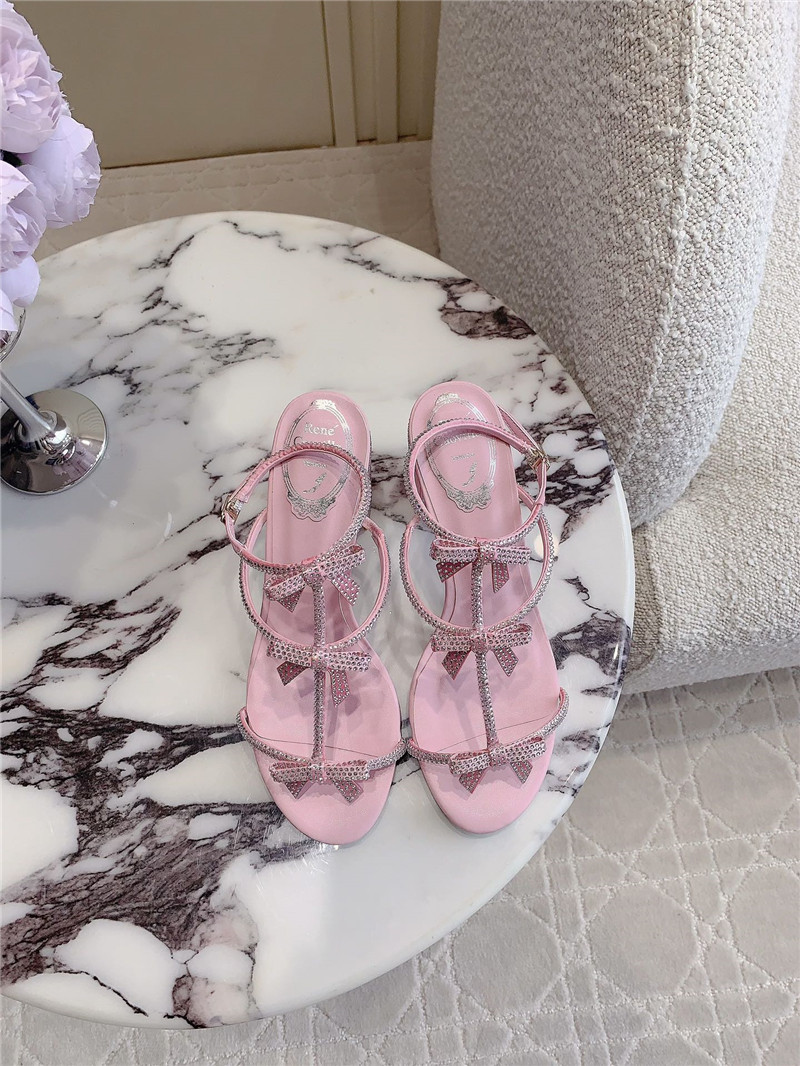 Rene Caovilla Jeweled Caterina Pink Sandals