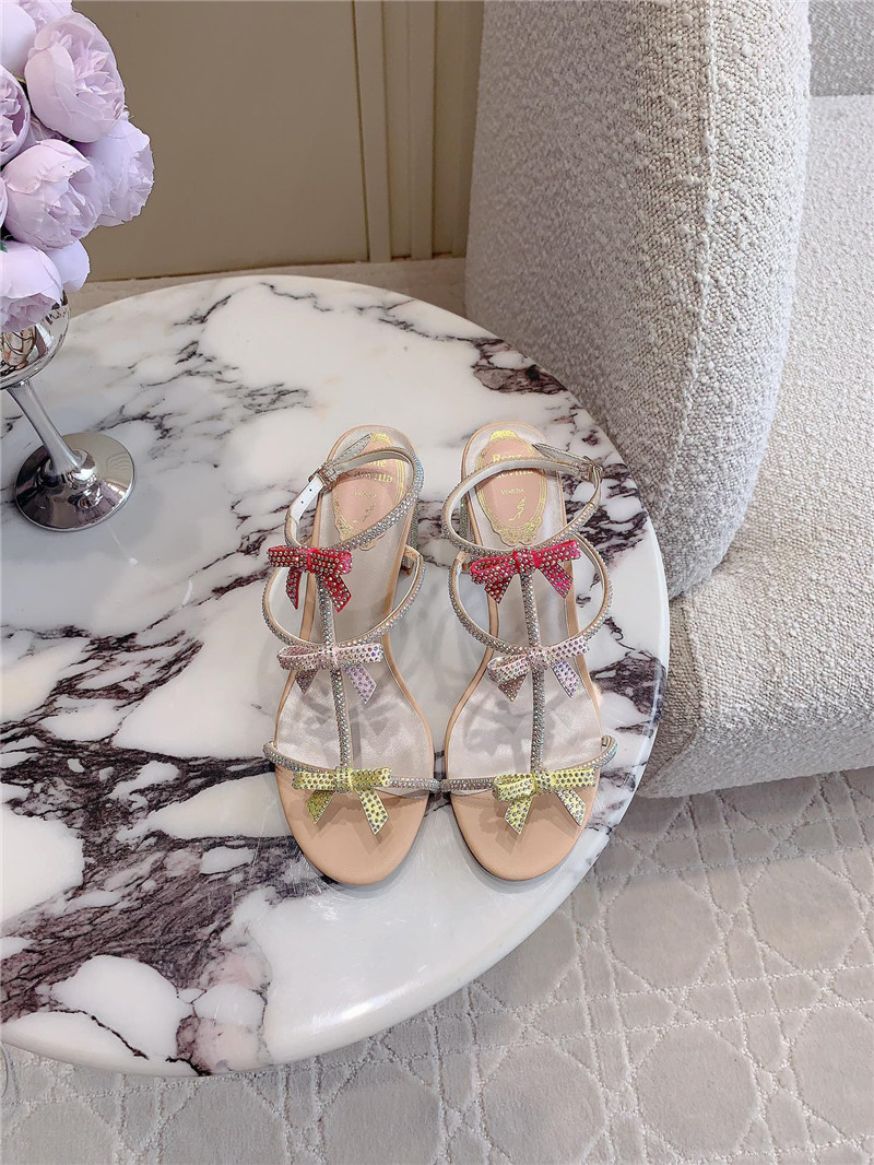 Rene Caovilla Jeweled Caterina Beige Sandals