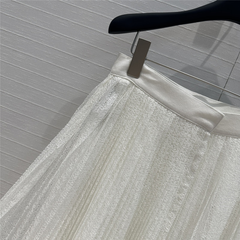 D10r hollow lace pleated long skirt replica d&g clothing