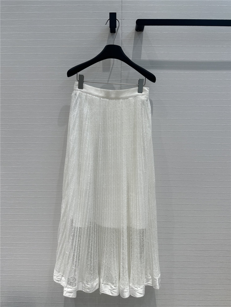 D10r hollow lace pleated long skirt replica d&g clothing