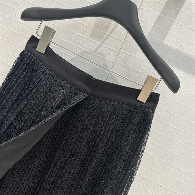 D10r hollow lace pleated long skirt replica d&g clothing