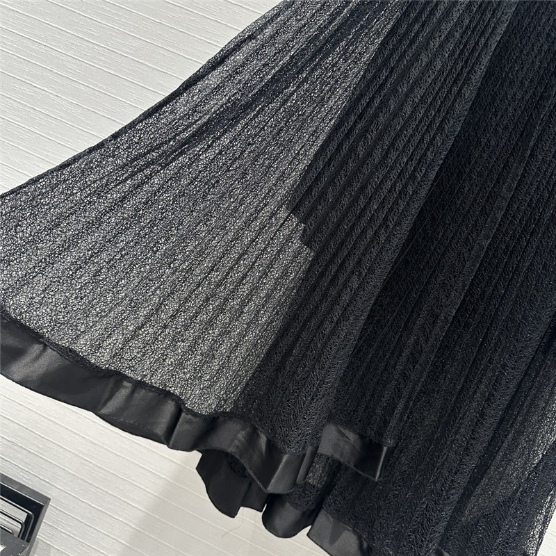 D10r hollow lace pleated long skirt replica d&g clothing