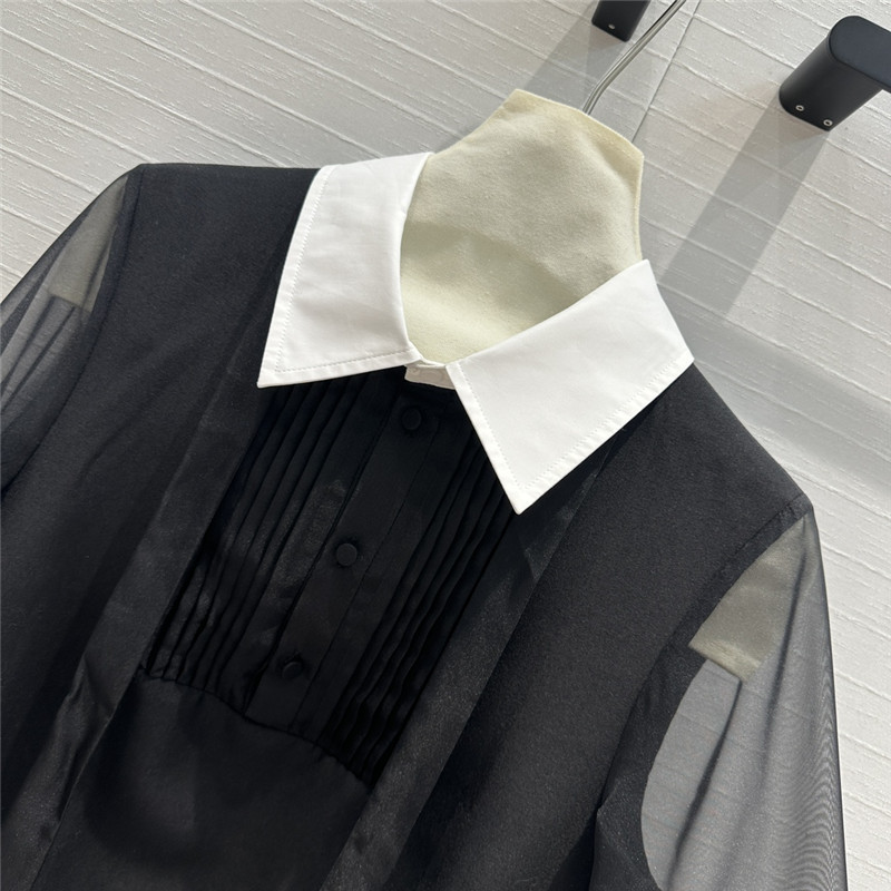 Va1e*ntin0 ribbon fungus pleated silk sleeve dress replica clothes