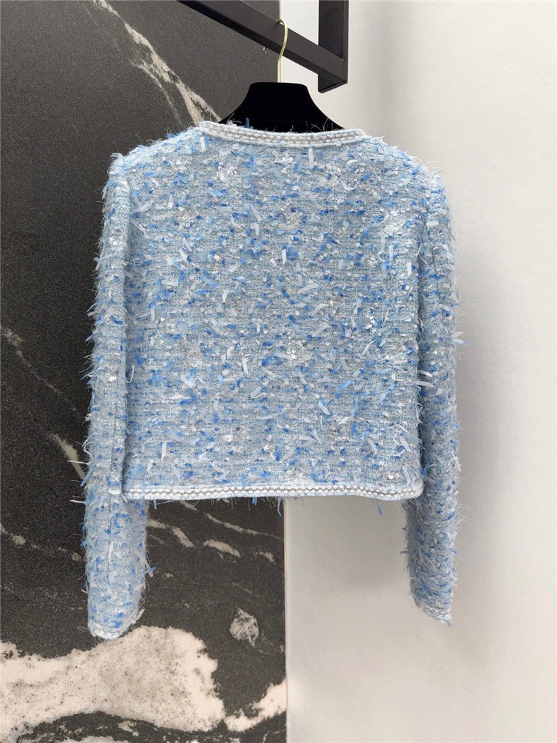 Ch**el colorful tweed jacket replica designer clothes