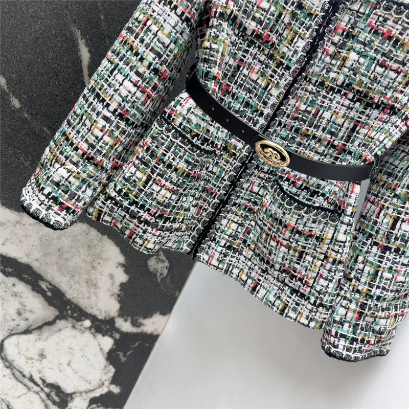 Ch**el colorful tweed coat replica clothing sites