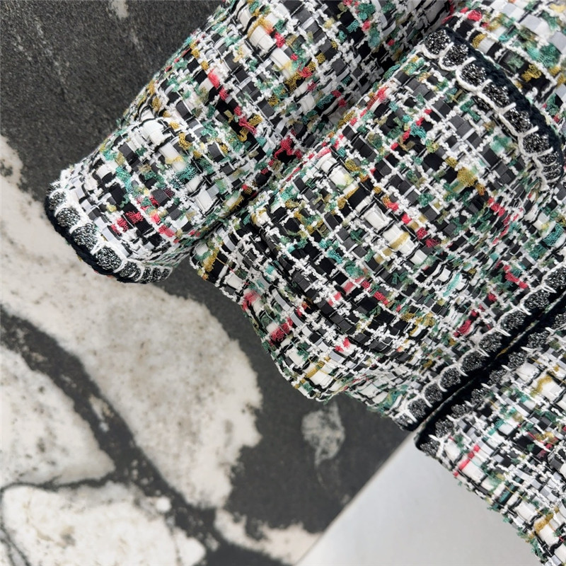 Ch**el colorful tweed coat replica clothing sites