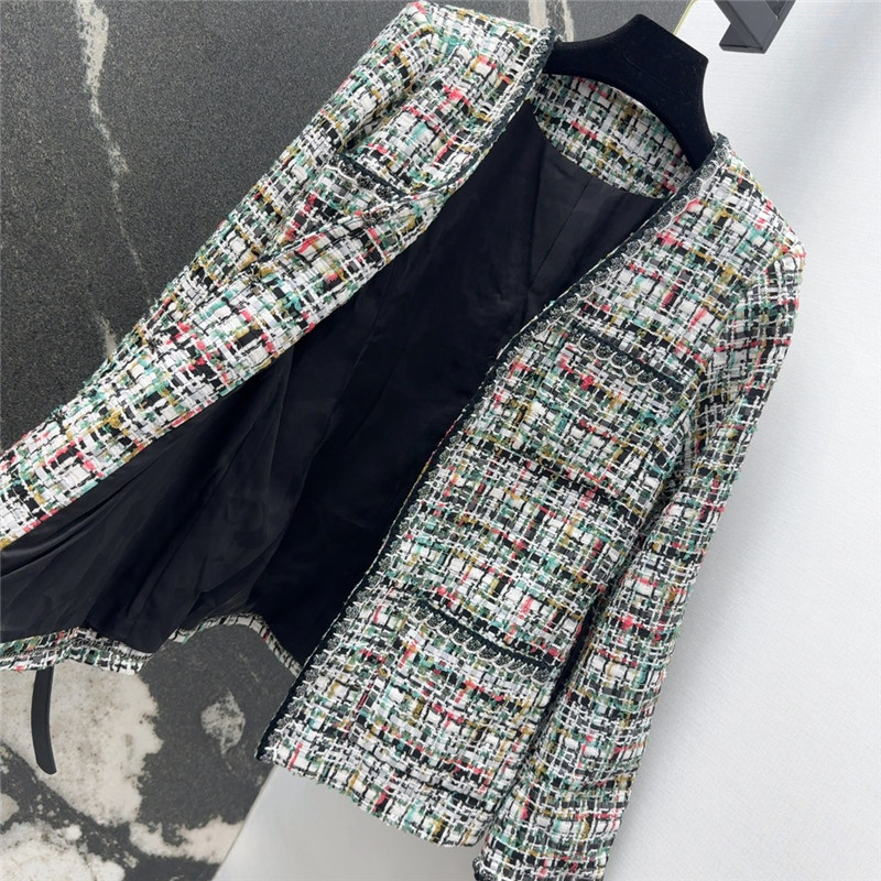 Ch**el colorful tweed coat replica clothing sites