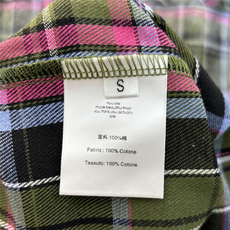 M1um1u letter dotted plaid shirt jacket replica clothes