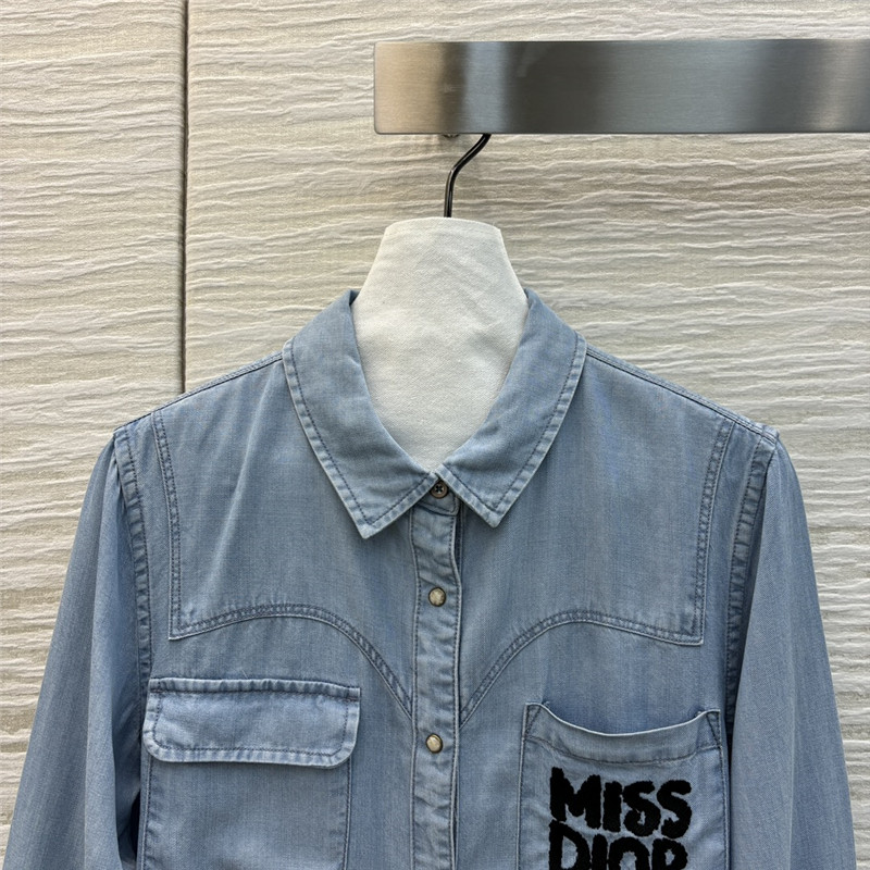 D10r washed blue denim shirt replica d&g clothing