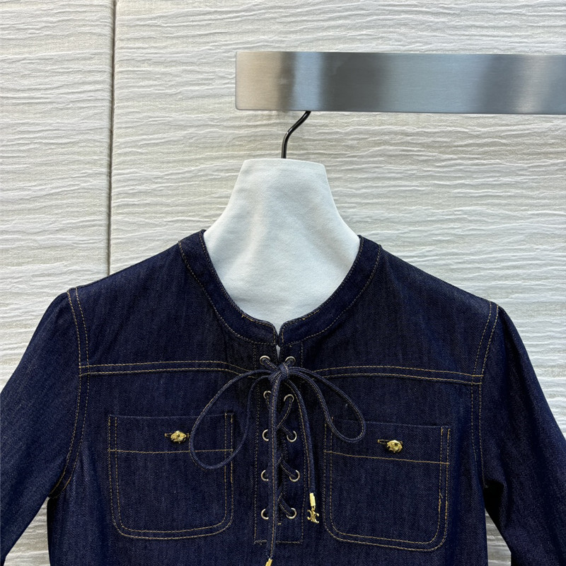 Ce1i*e short sleeve denim dress replica clothing sites