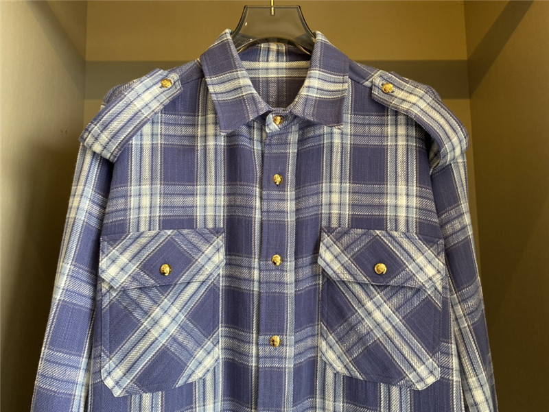 Ce1i*e blue check shirt replica d&g clothing