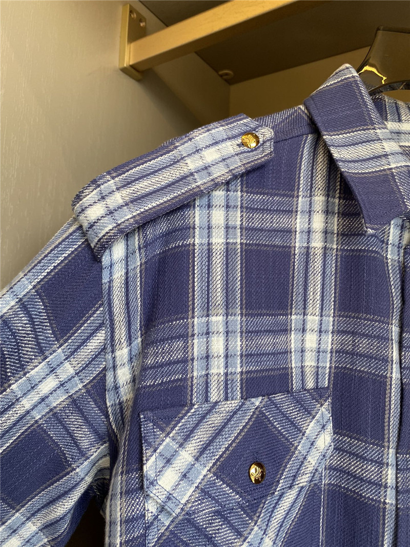 Ce1i*e blue check shirt replica d&g clothing