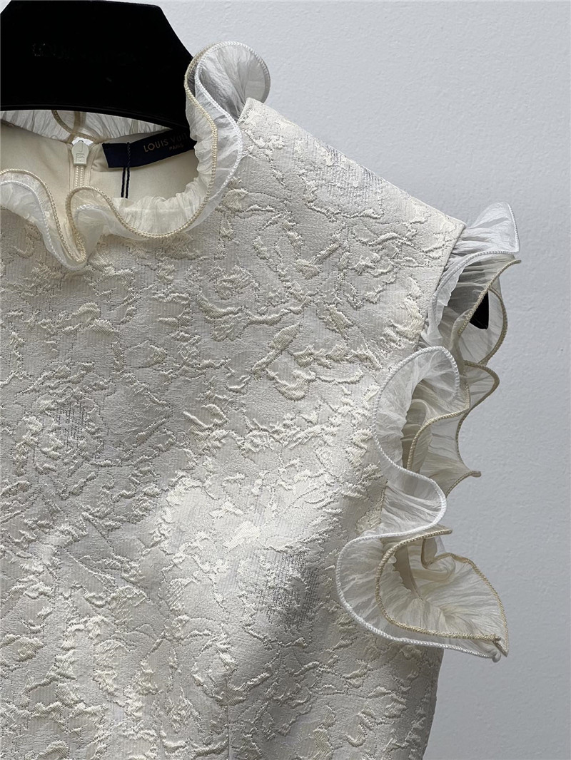 l0vis Vvtt0n lv ruffle jacquard dress replica clothes