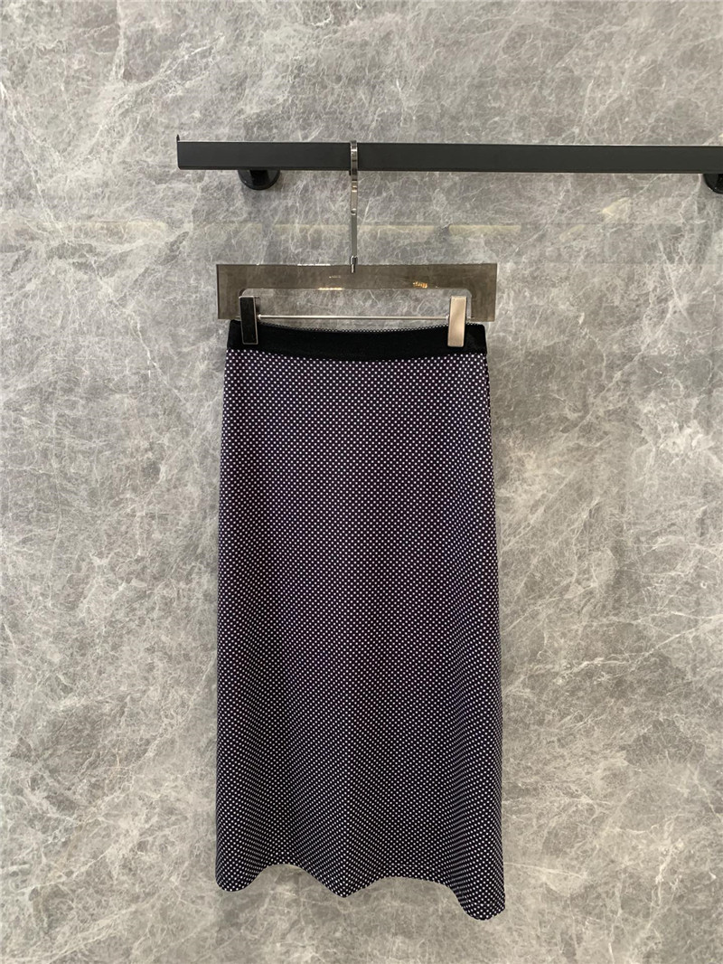 Ch**el logo polka dot elastic ribbon skirt replica clothing