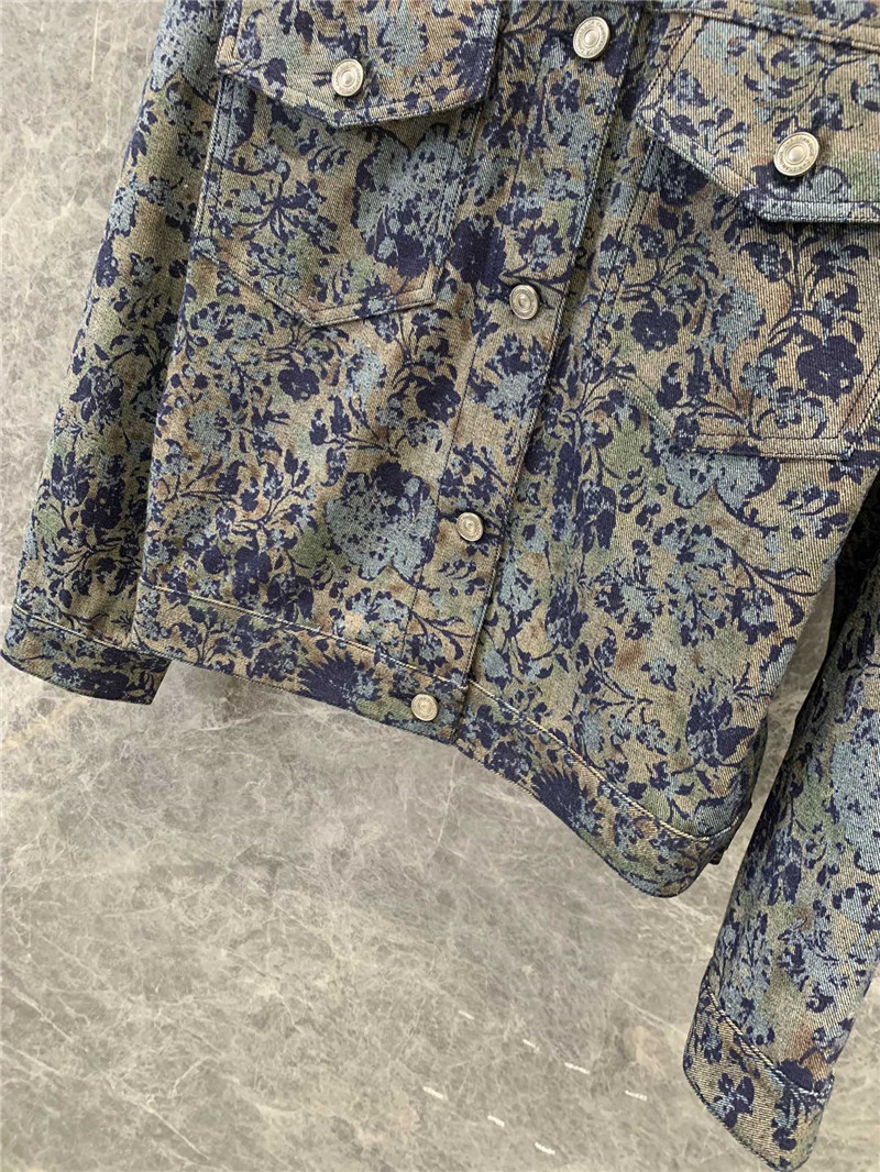 D10r vintage french jacquard denim jacket replica clothes