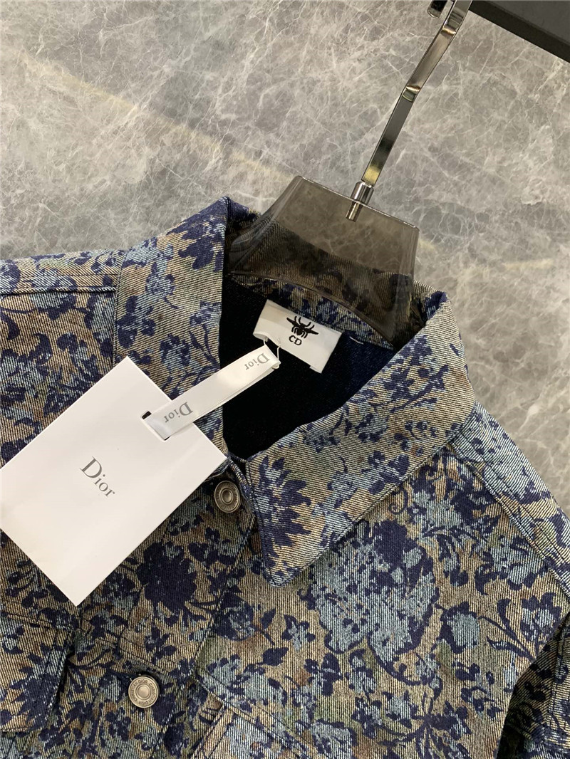 D10r vintage french jacquard denim jacket replica clothes