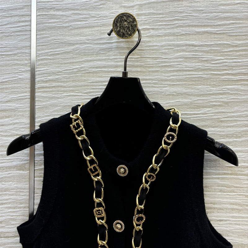 Ch**el chain trim vest replica designer clothes
